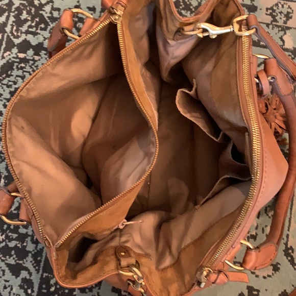 J Crew Large Tan Satchel - Picture 4 of 5